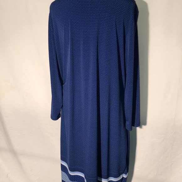 The Limited Collection Women's Geometric Wrap Dress Size 1X Black Blue W… - Picture 7 of 10